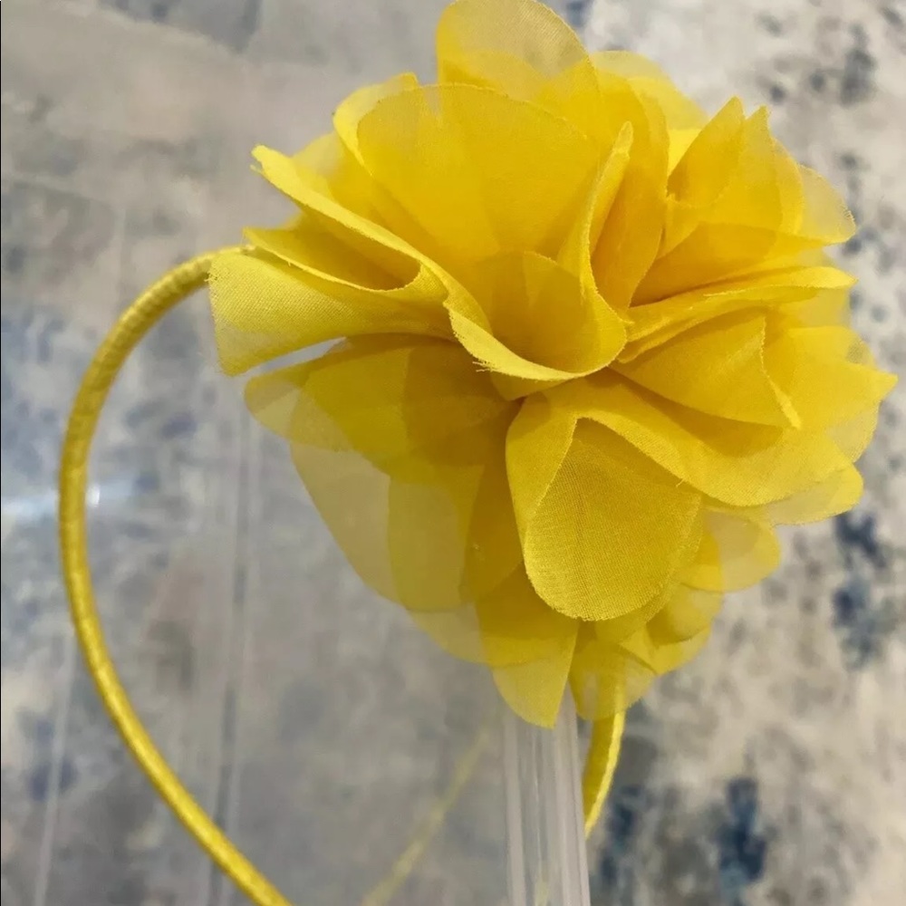 J crew rose crewcuts flower headband new yellow - Picture 2 of 7